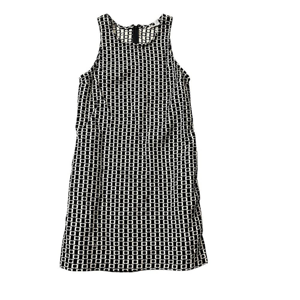 Alice + Olivia XS Geometric Print Straight‎ Mini Dress Back Zipper Pockets